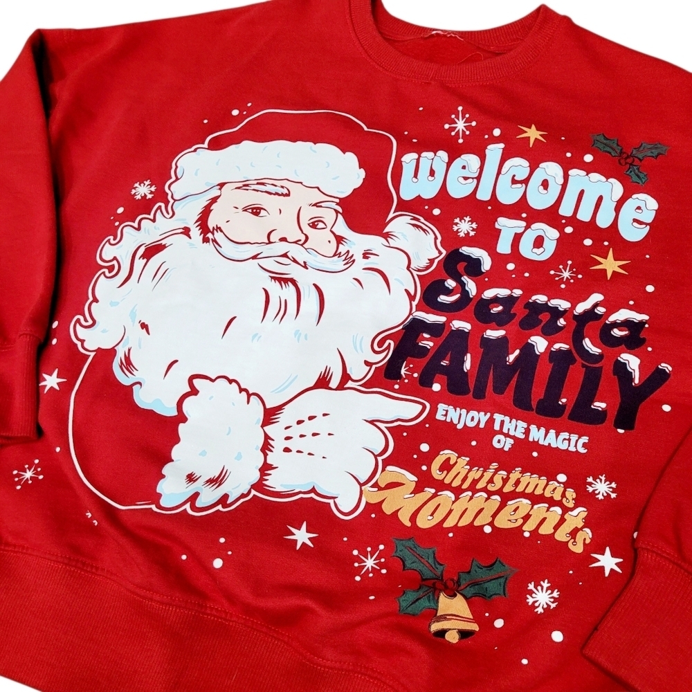 Vintage Christmas Santa Claus Sweatshirt Top Size: Large